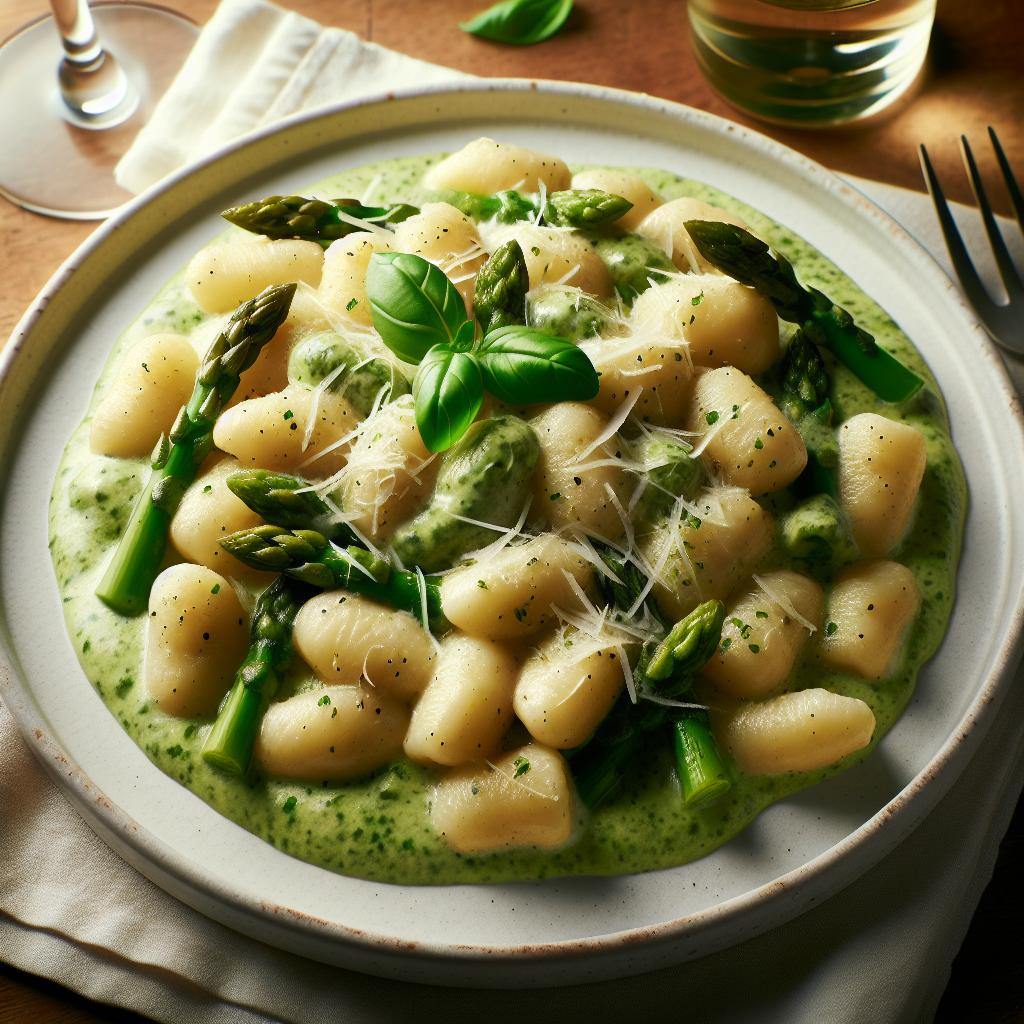 Gnocchi with Asparagus Cream
