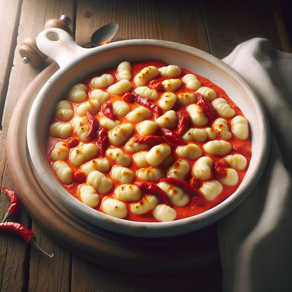 Gnocchi with Red Pepper Cream