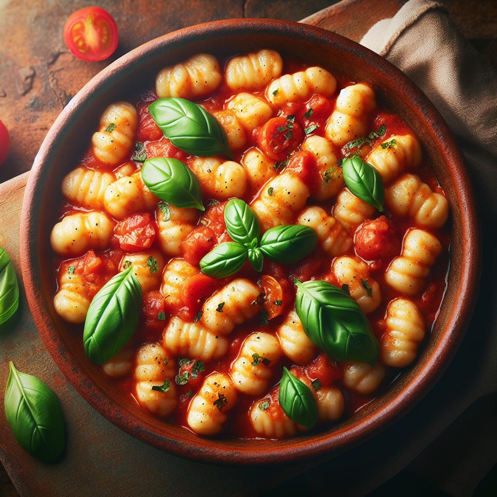Gnocchi with Tomato and Basil Sauce