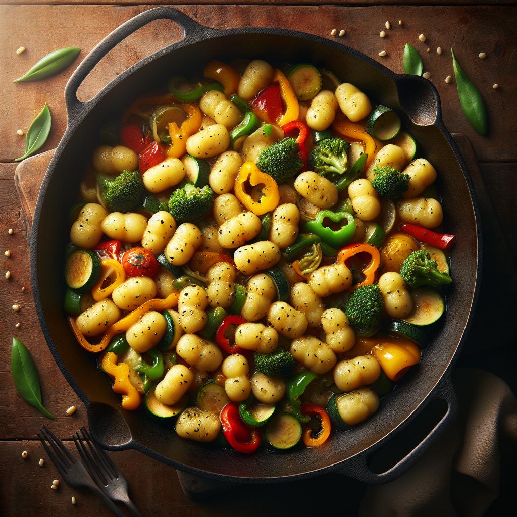 Rice Gnocchi with Vegetables