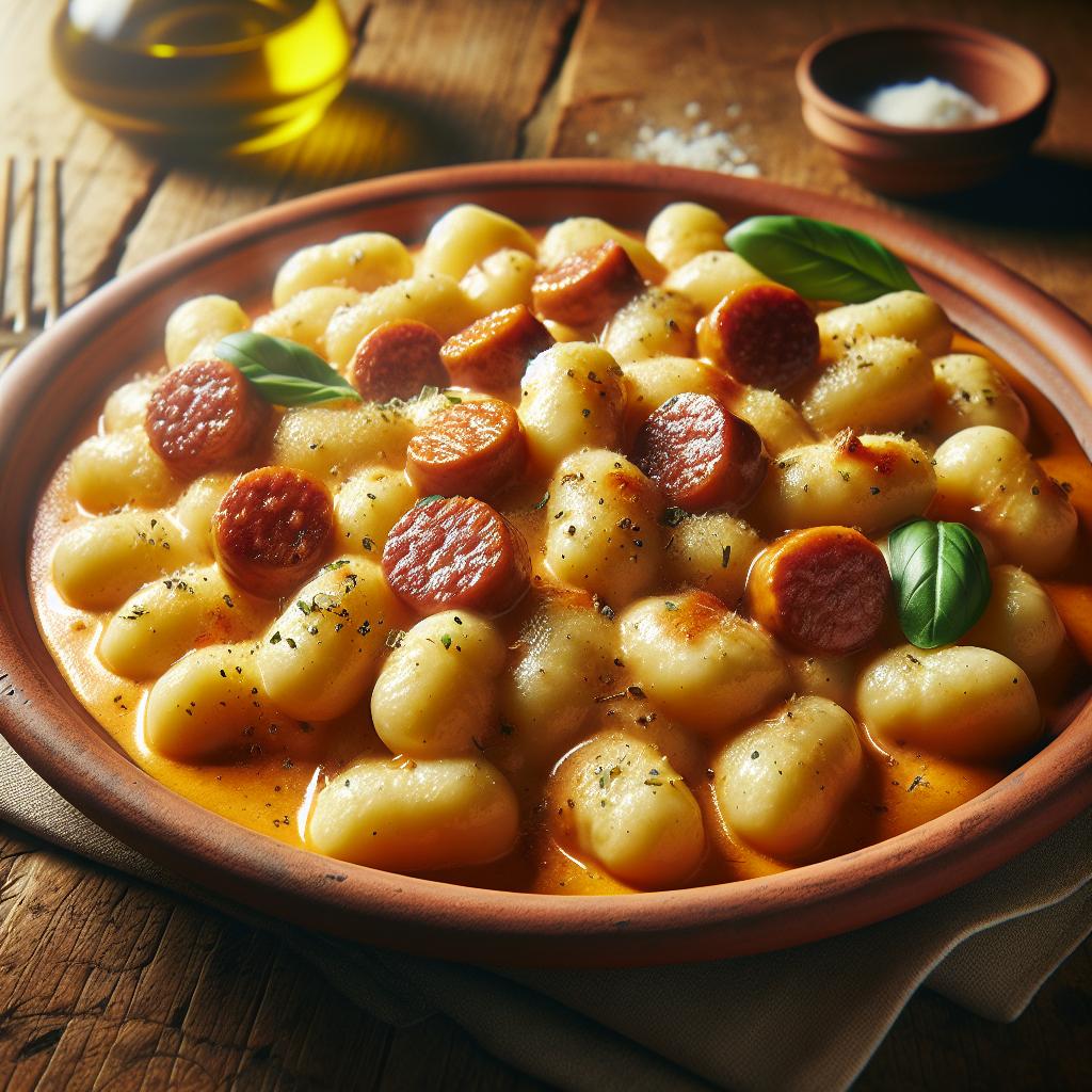 Gnocchi with Sausage and Stracchino