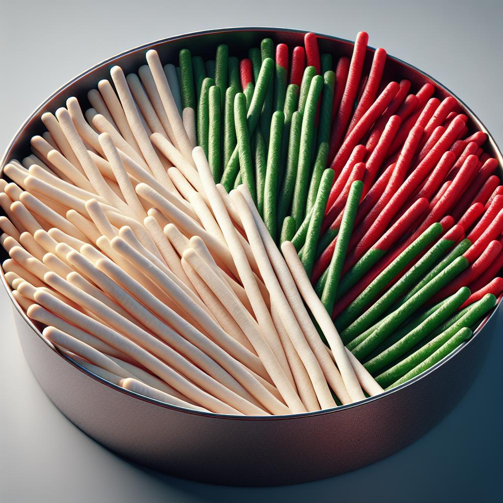 Tricolor breadsticks