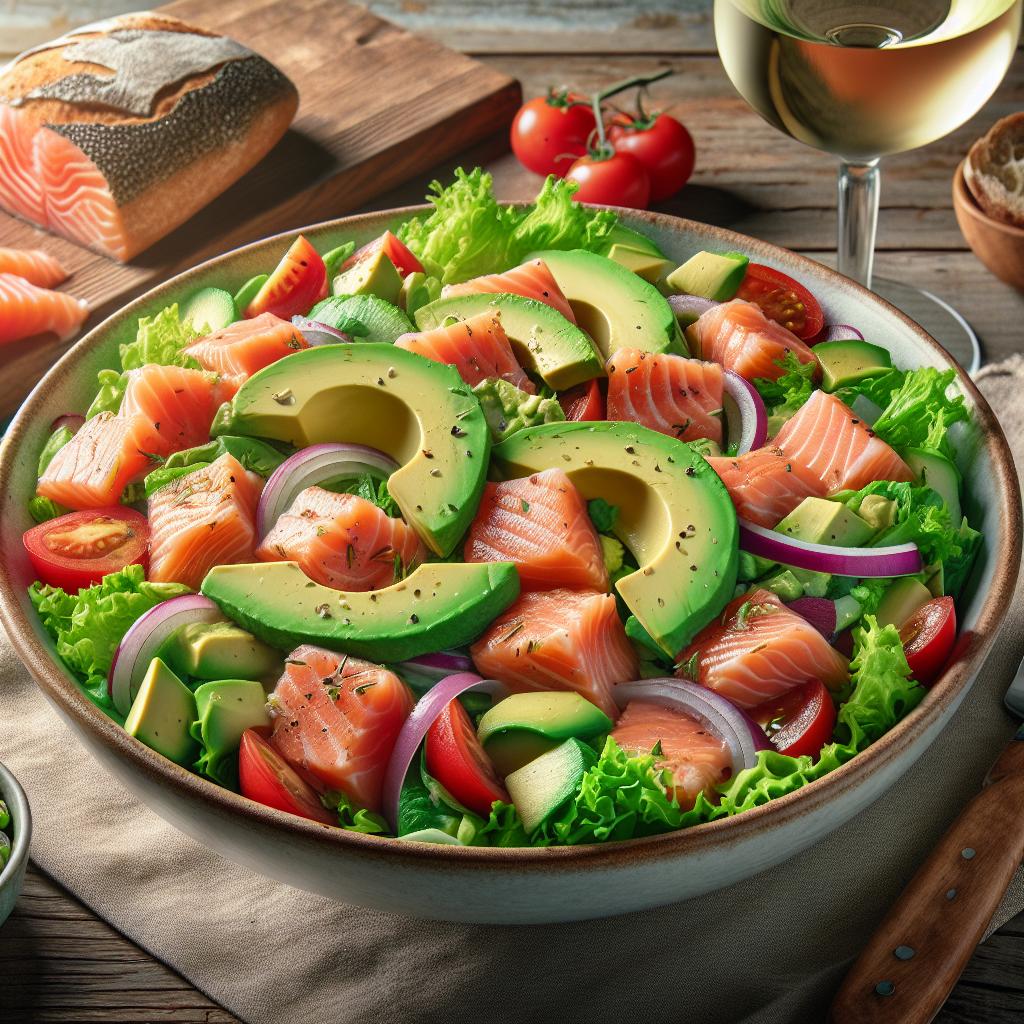 Big Salmon and Avocado Salad