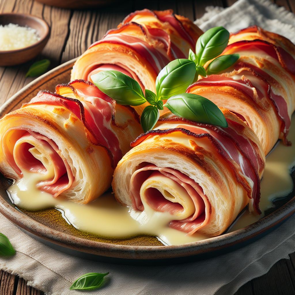 Pancarré Rolls with Ham and Cheese