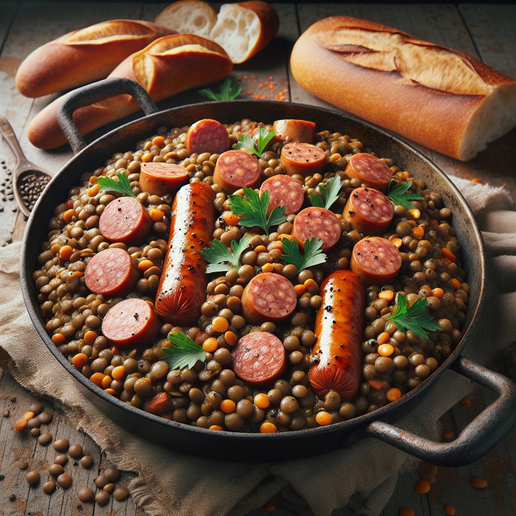 Lentils and Sausage