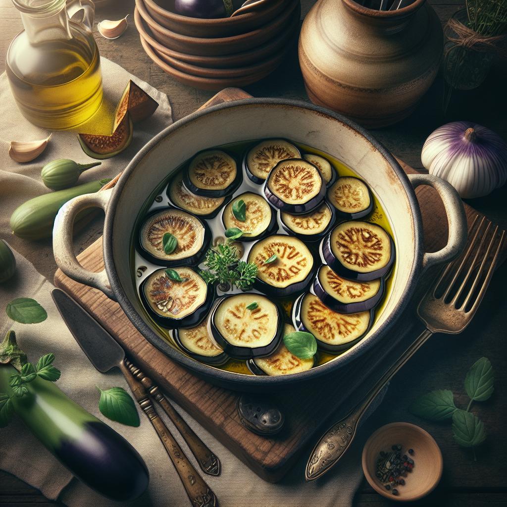 Eggplants in oil