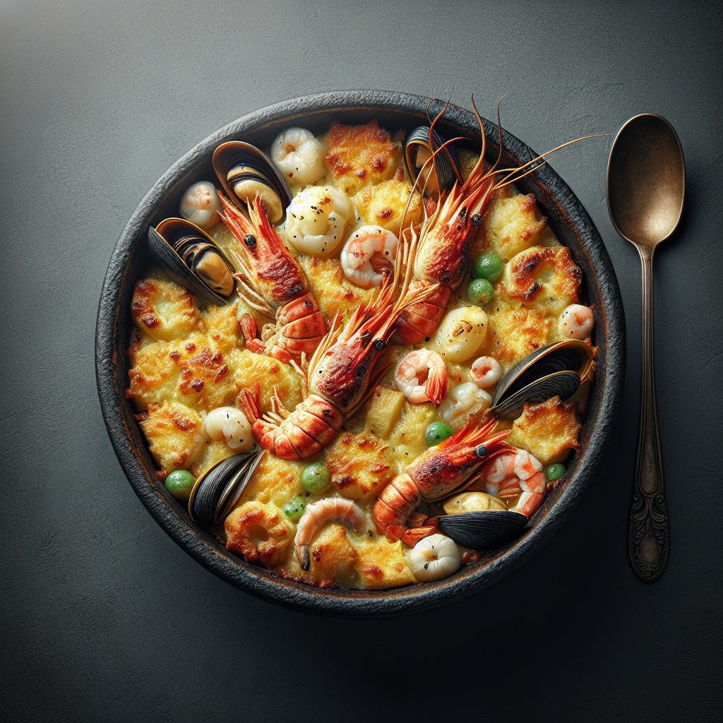 Mixed Seafood Oven-Gratinated