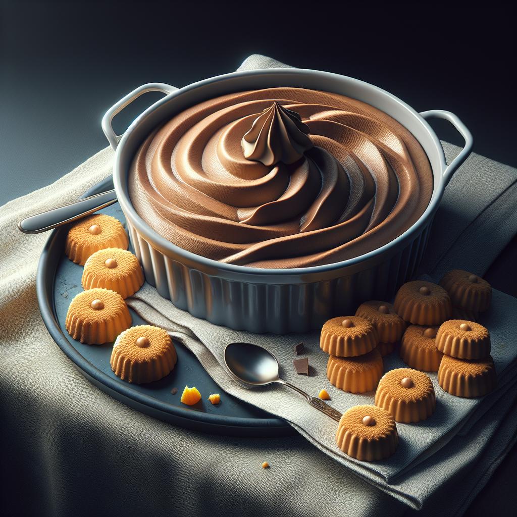 Chocolate Mousse with Orange Shortbread