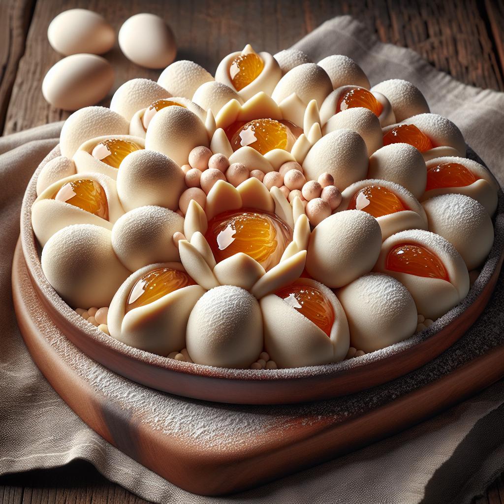 Apricot Cream Filled Eggs