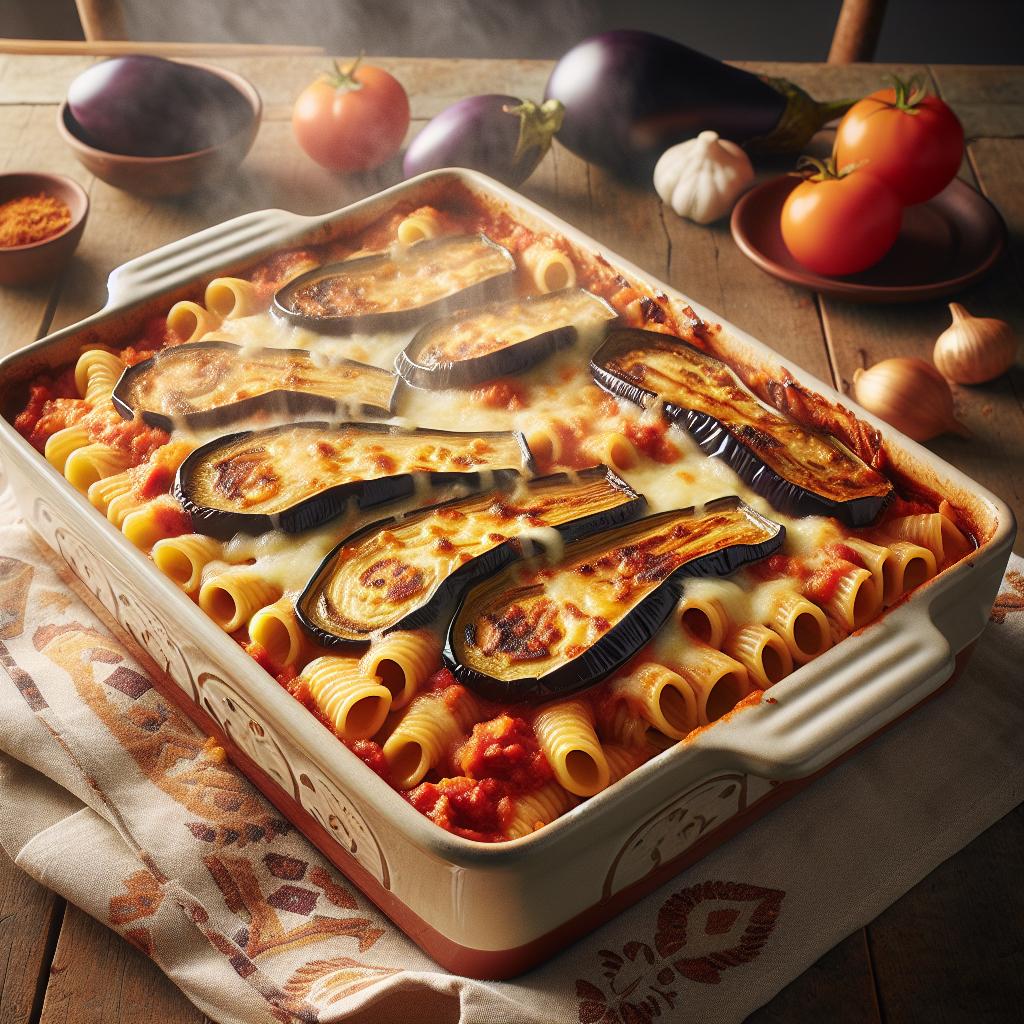 Baked Pasta with Eggplant