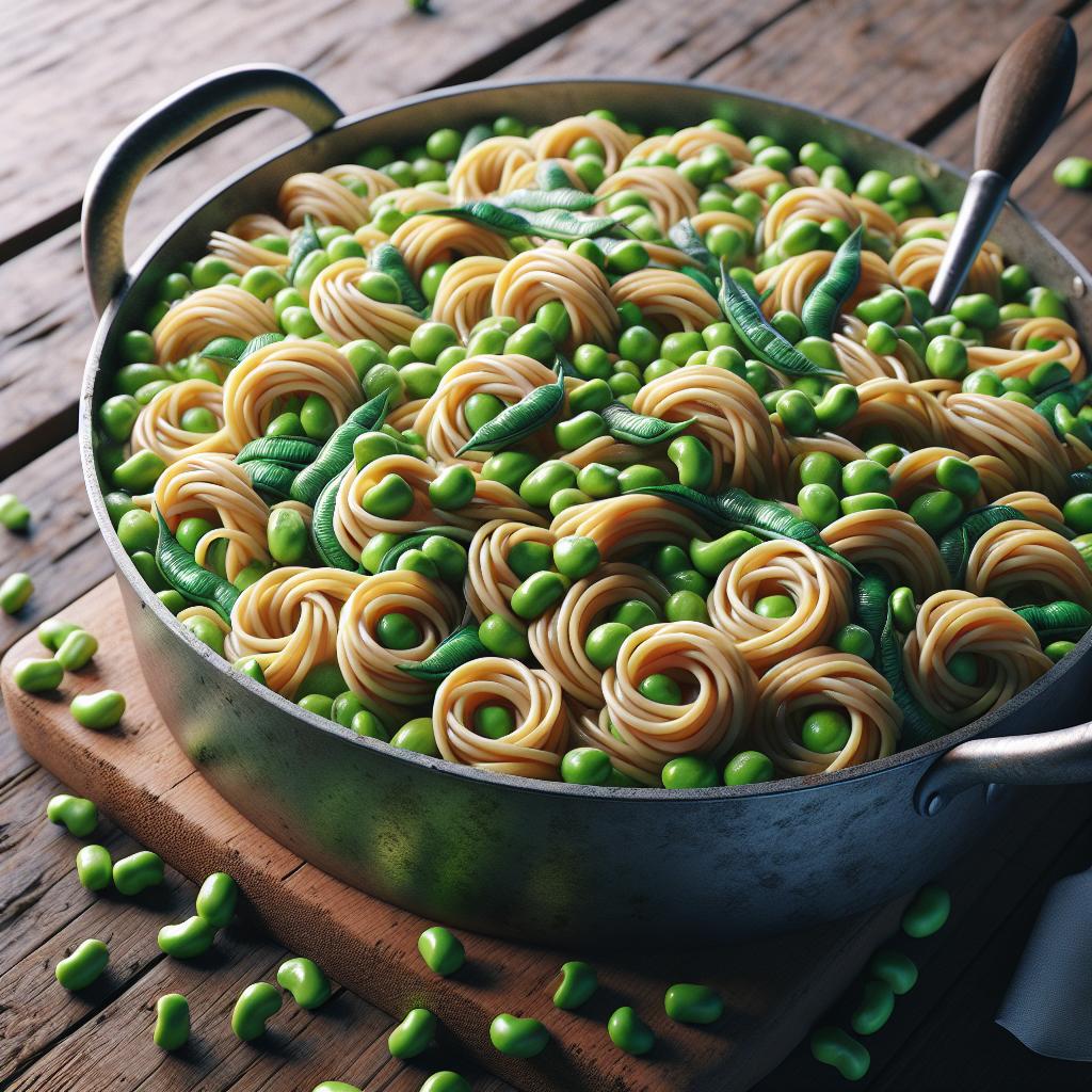 Pasta with fava beans