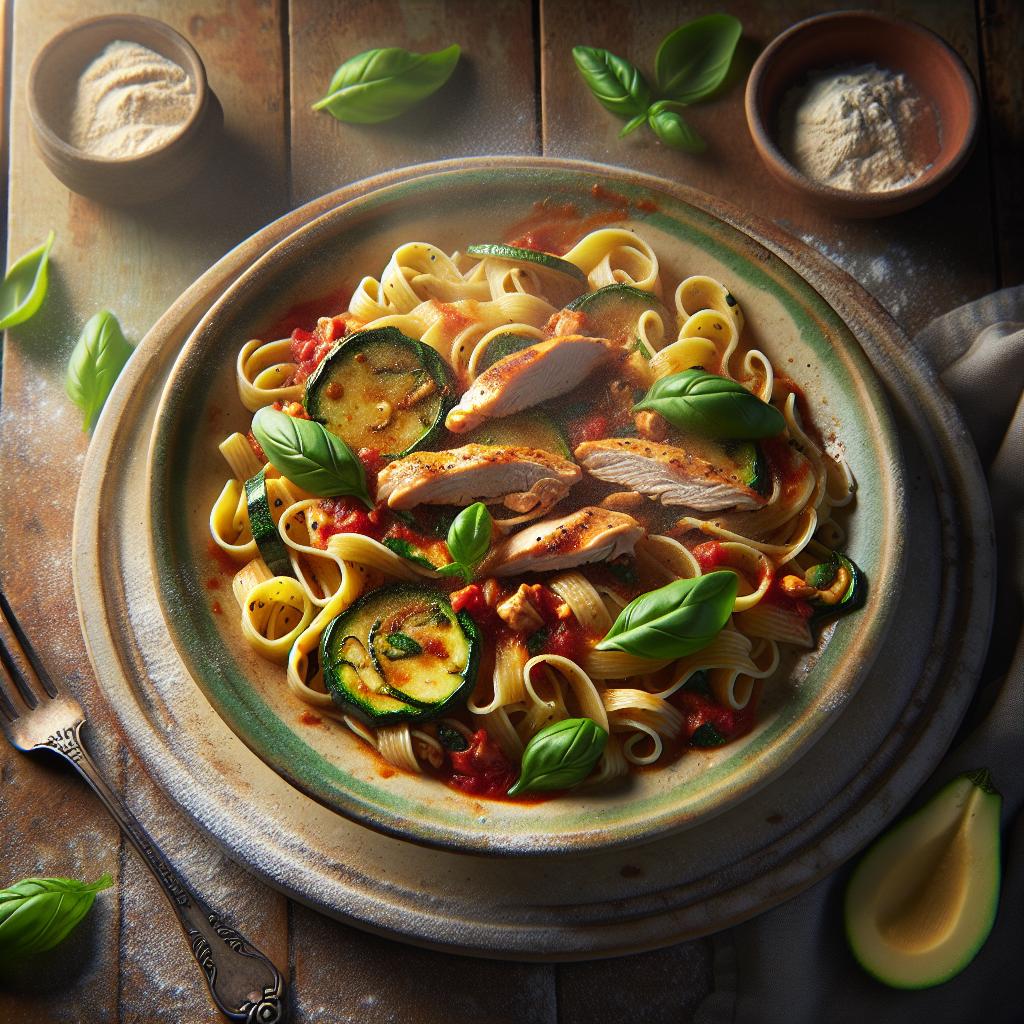 Pasta with Chicken and Zucchini