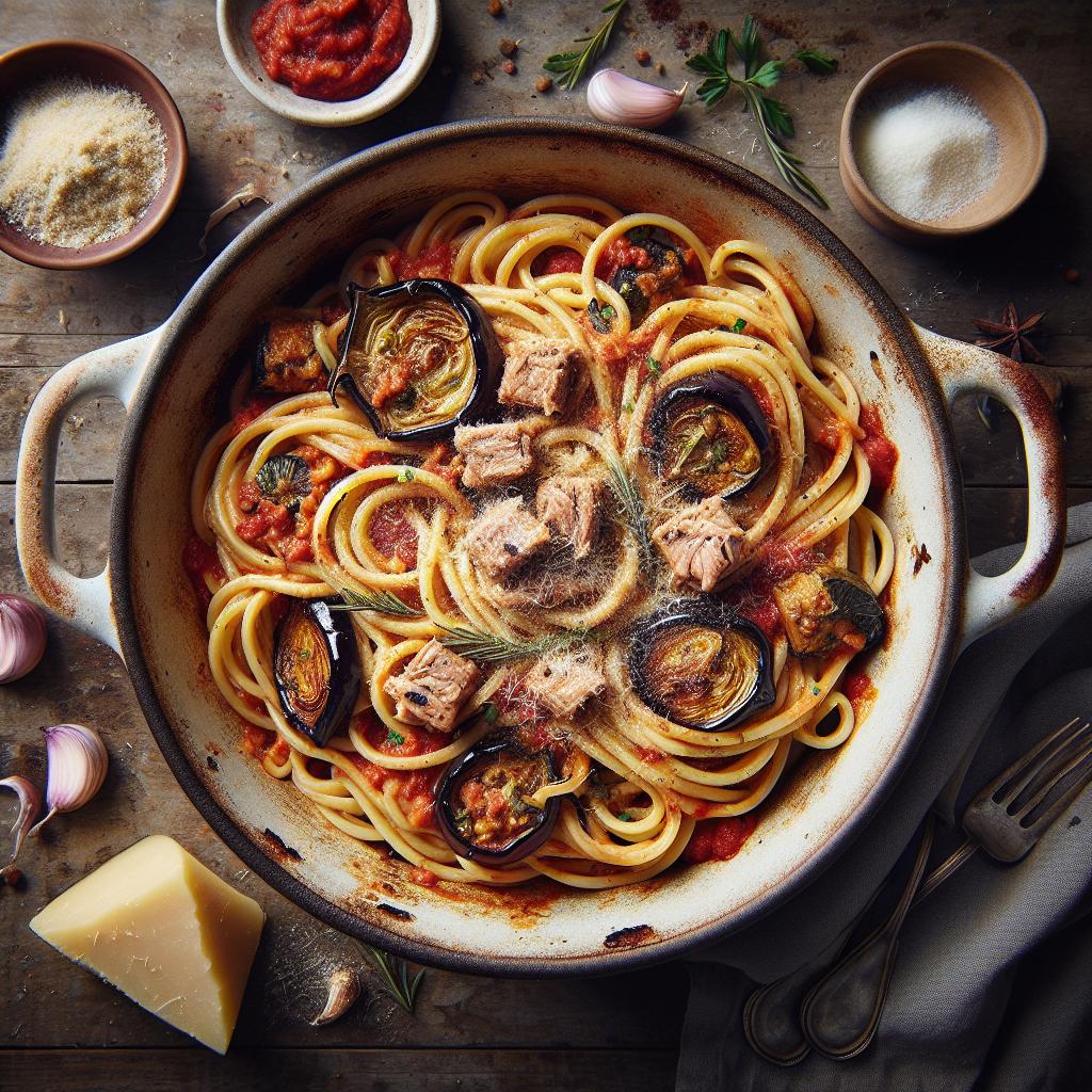Pasta with Eggplant and Tuna