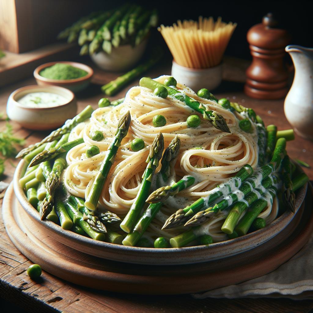 Pasta with Cream and Asparagus