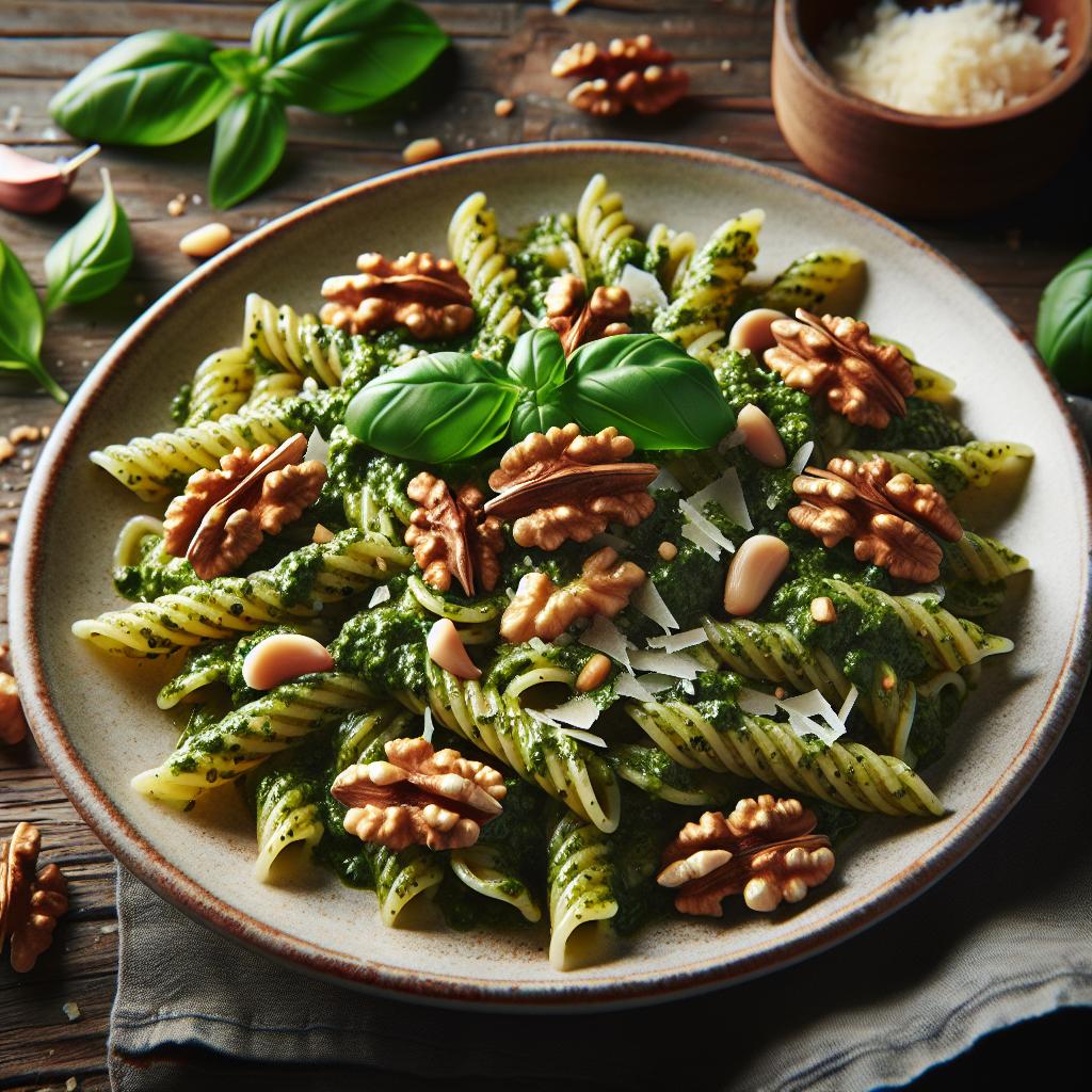 Pesto alla genovese with walnuts