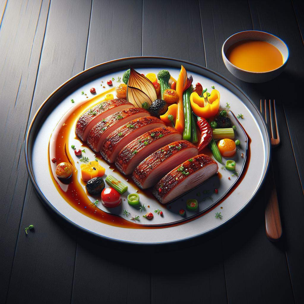 Marinated Duck Breast with Vegetables