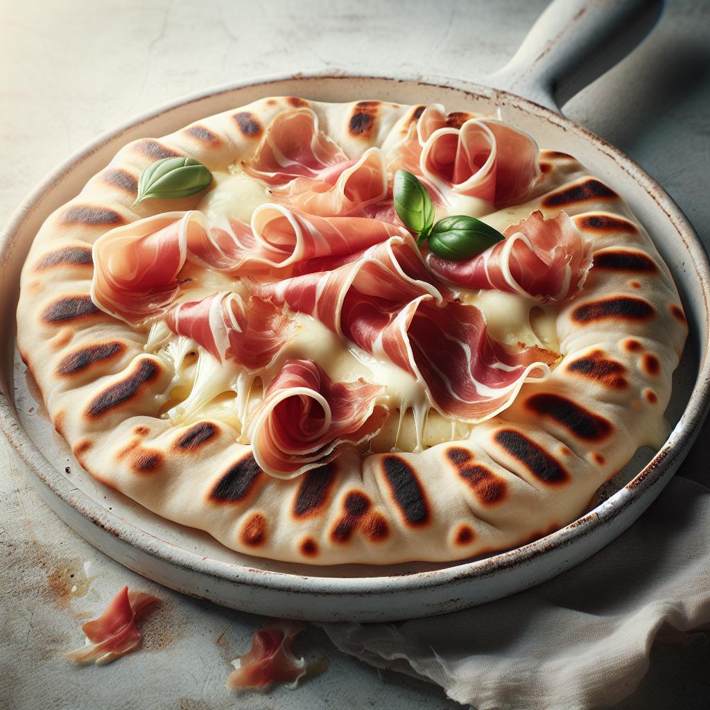 Piadina with prosciutto and scamorza