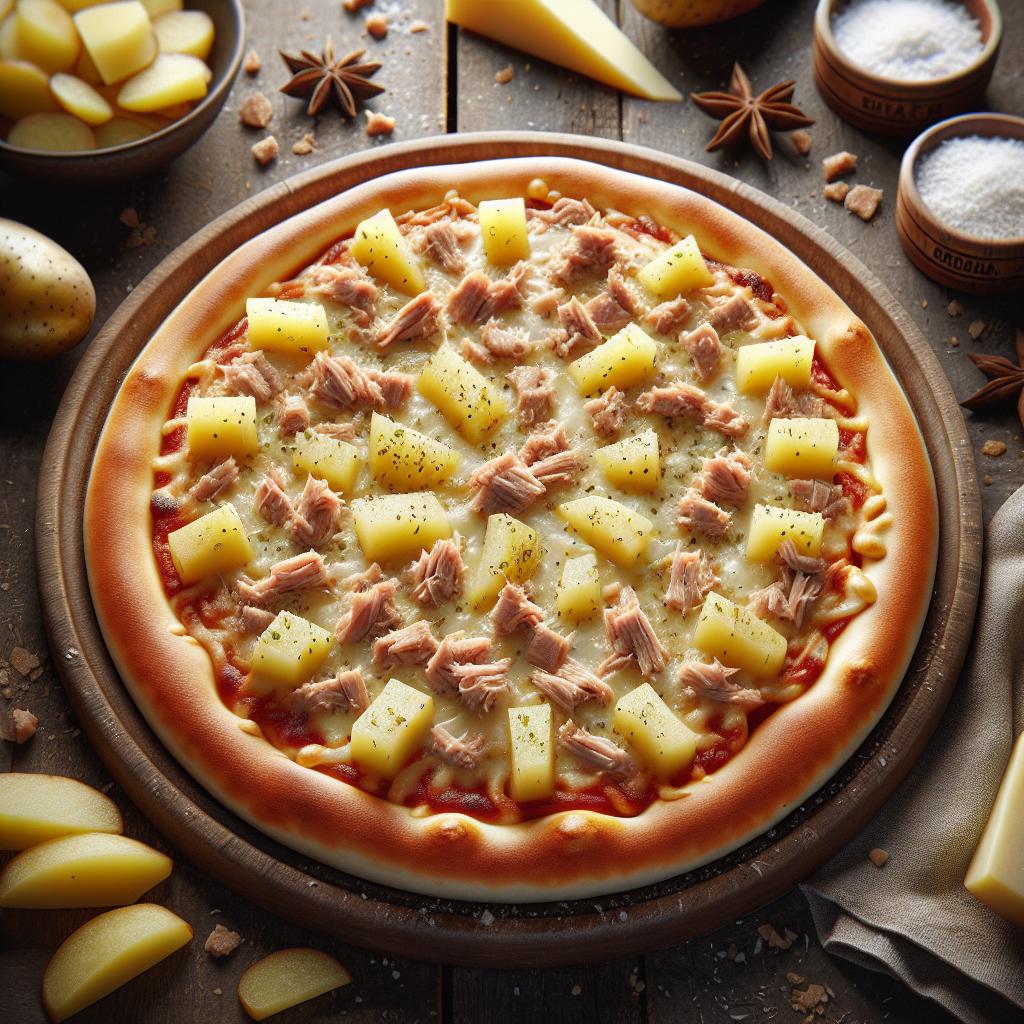 Rustic Tuna and Potato Pizza