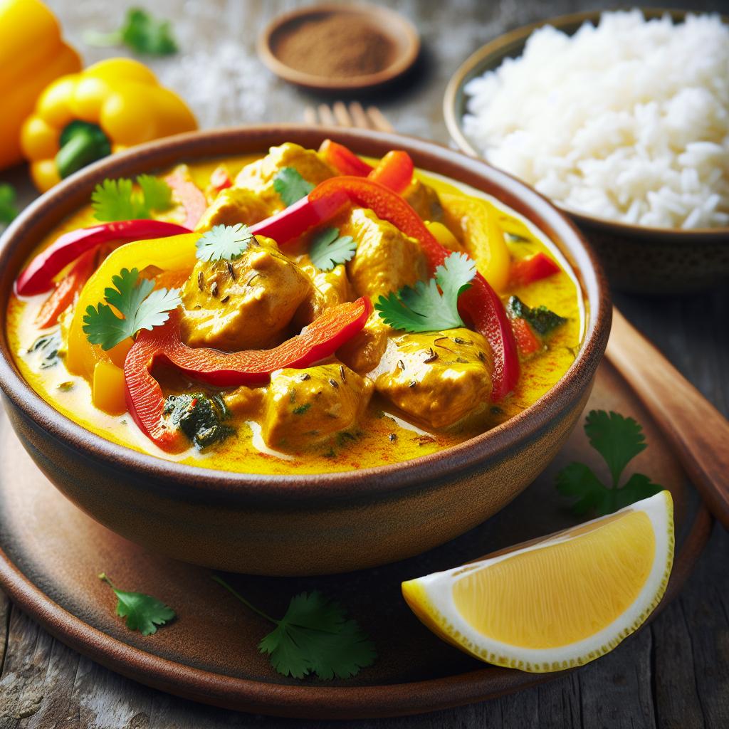 Chicken curry with bell peppers