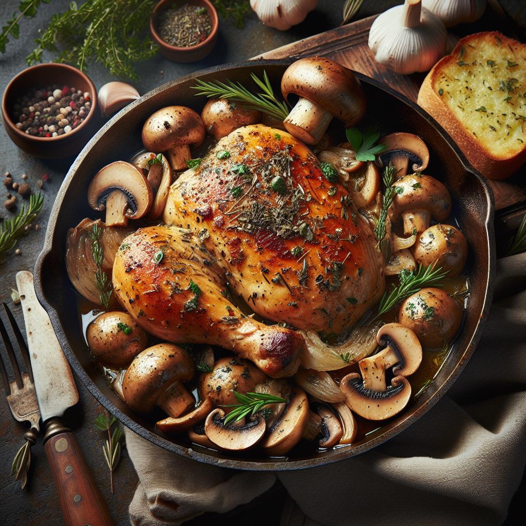 Chicken with Herbs and Mushrooms