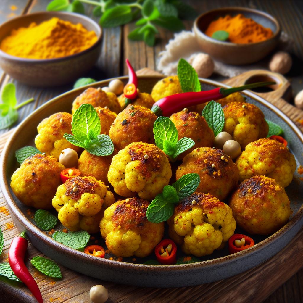 Cauliflower and Turmeric Meatballs