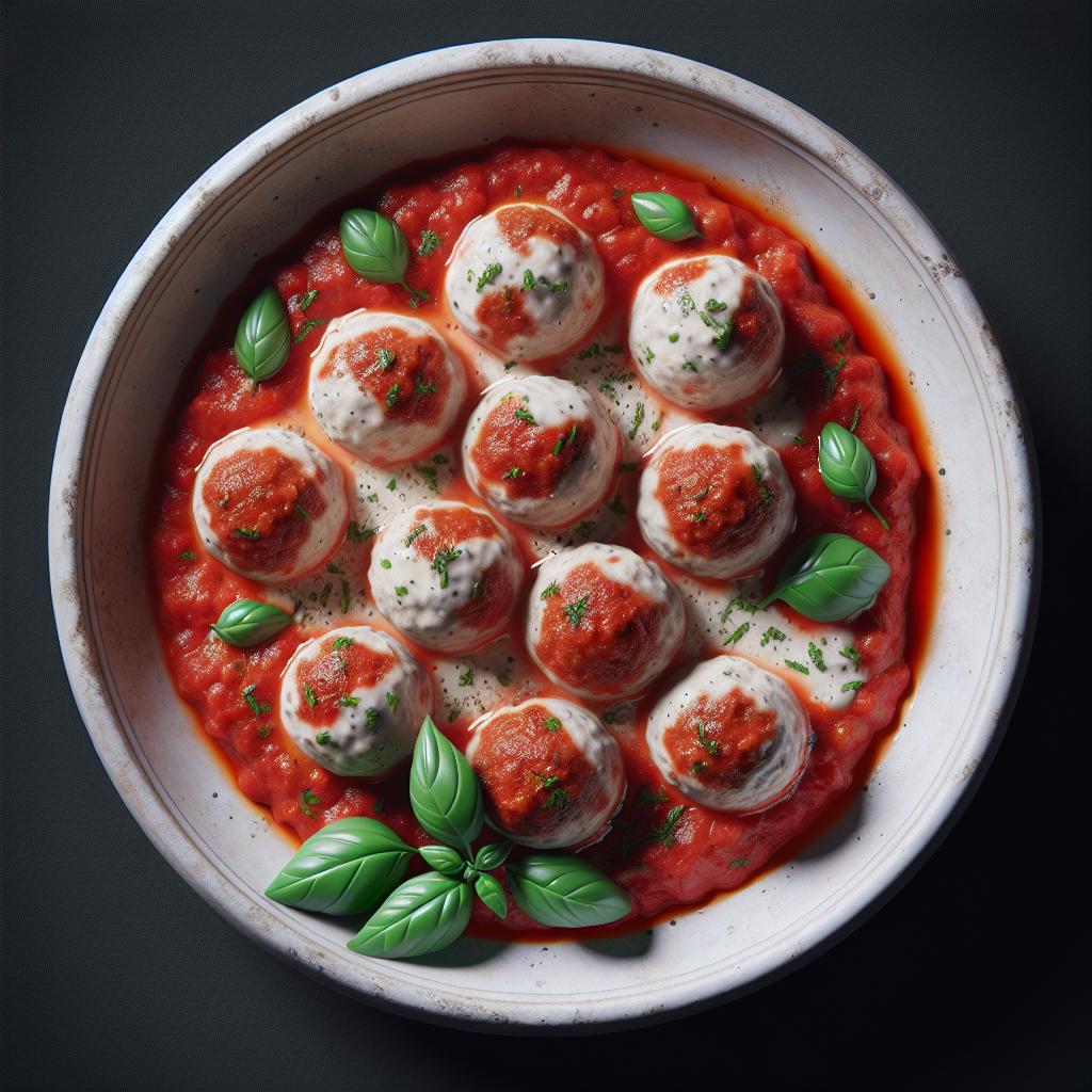 Ricotta Meatballs with Tomato Sauce