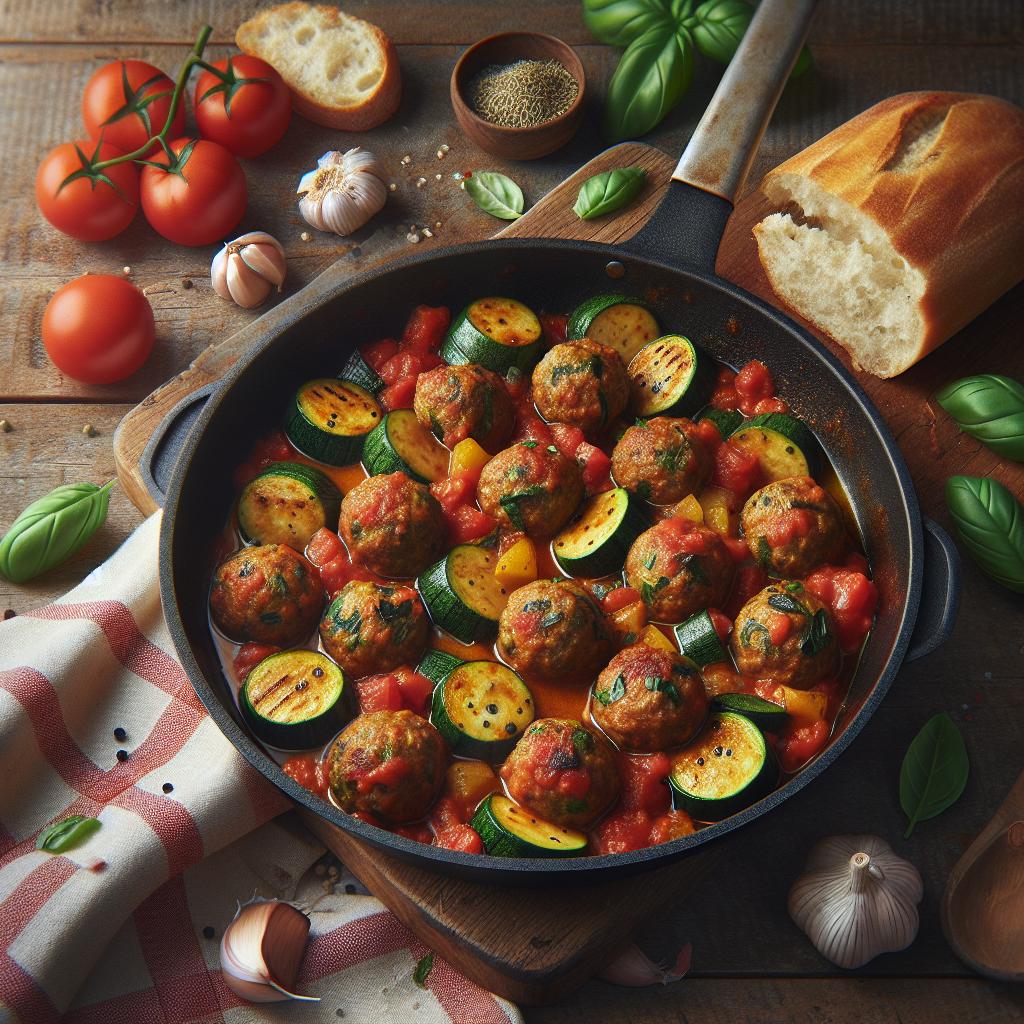 Zucchini Meatballs Pizzaiola Style