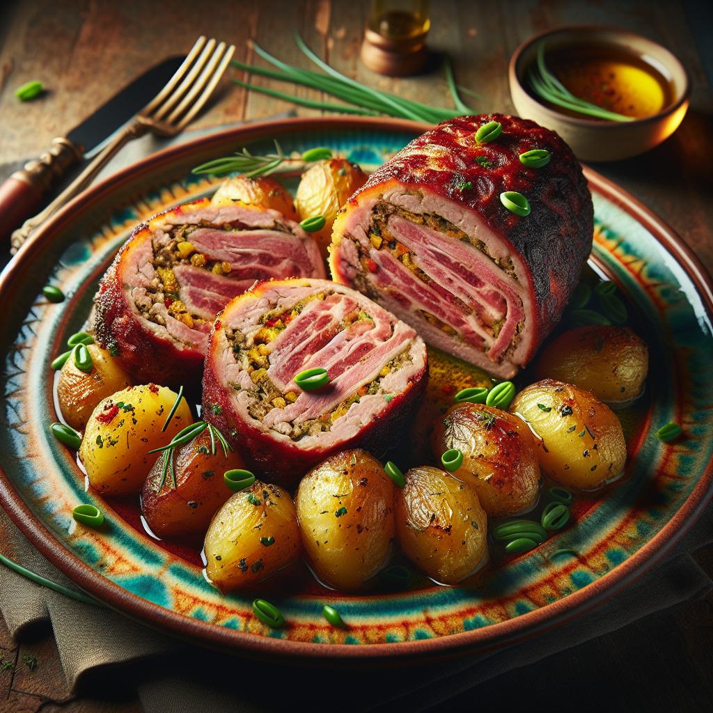 Meatloaf with Speck and Potatoes