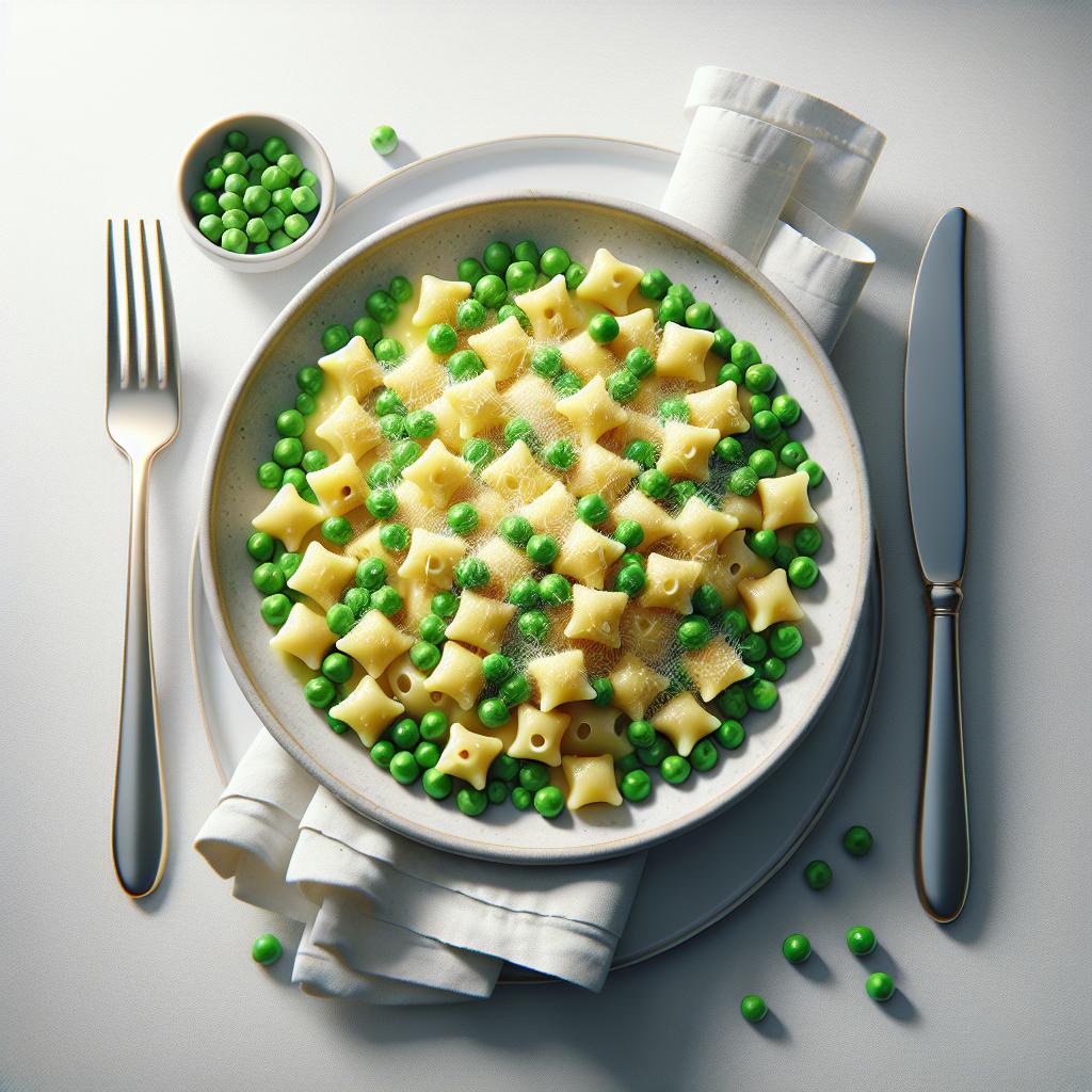 Egg Quadrucci with Peas