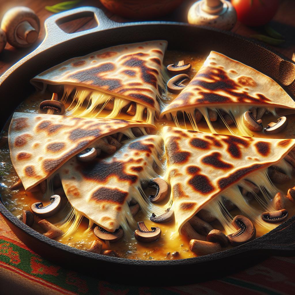 Quesadillas with mushrooms