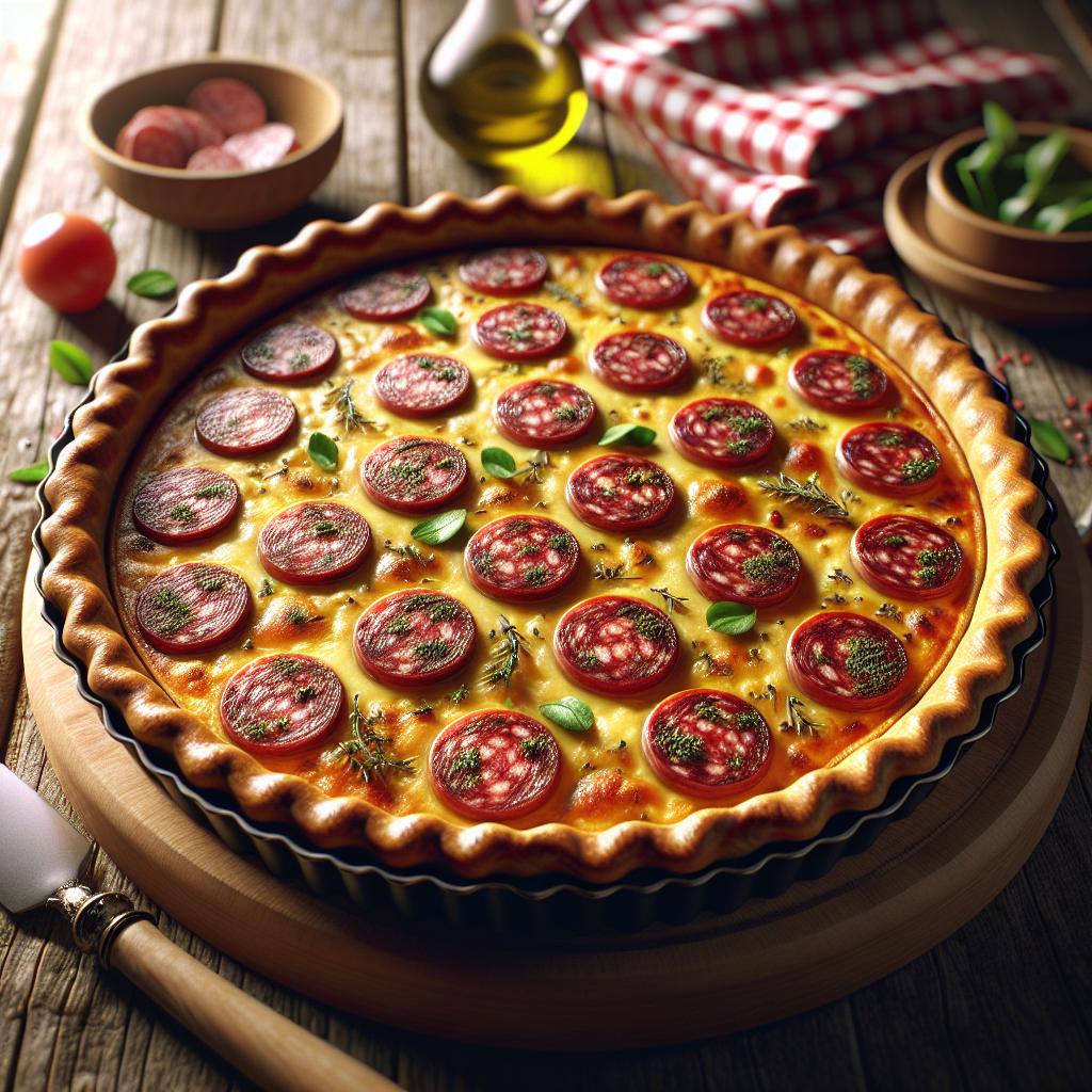 Spicy Salami Quiche
