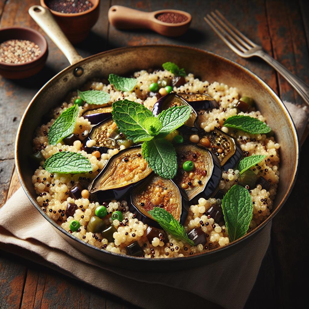 Quinoa with Eggplant and Mint