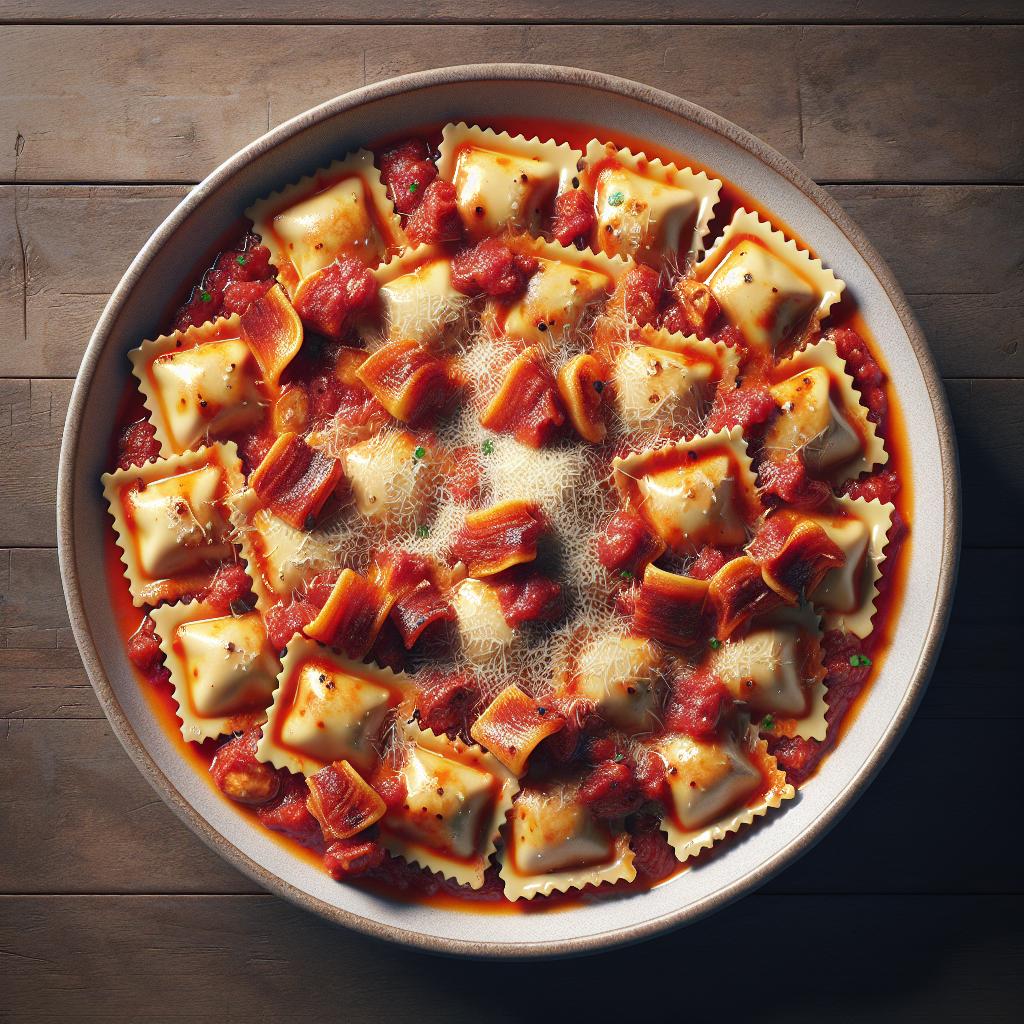 Ravioli with Amatriciana Sauce