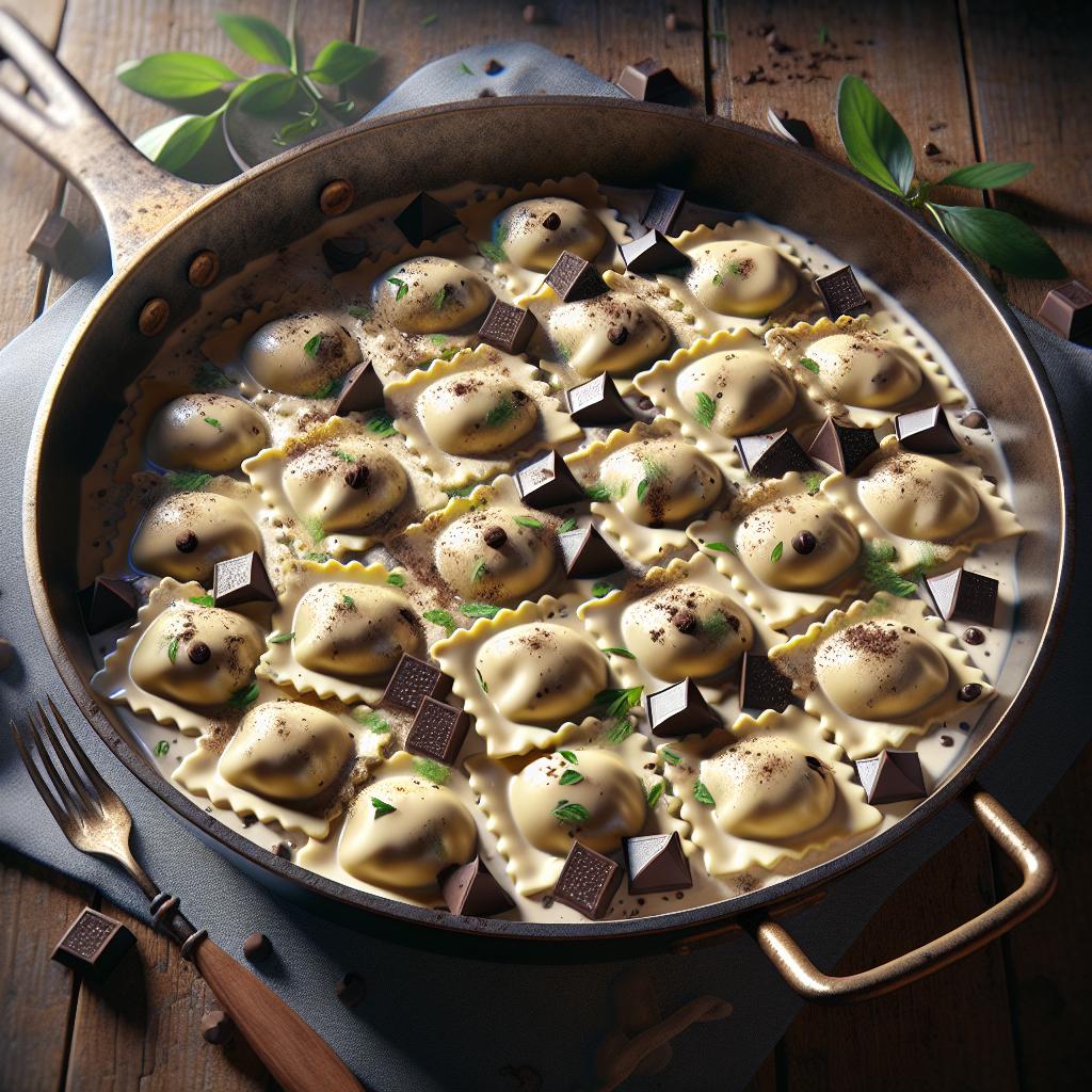 Ricotta and Chocolate Chip Ravioli