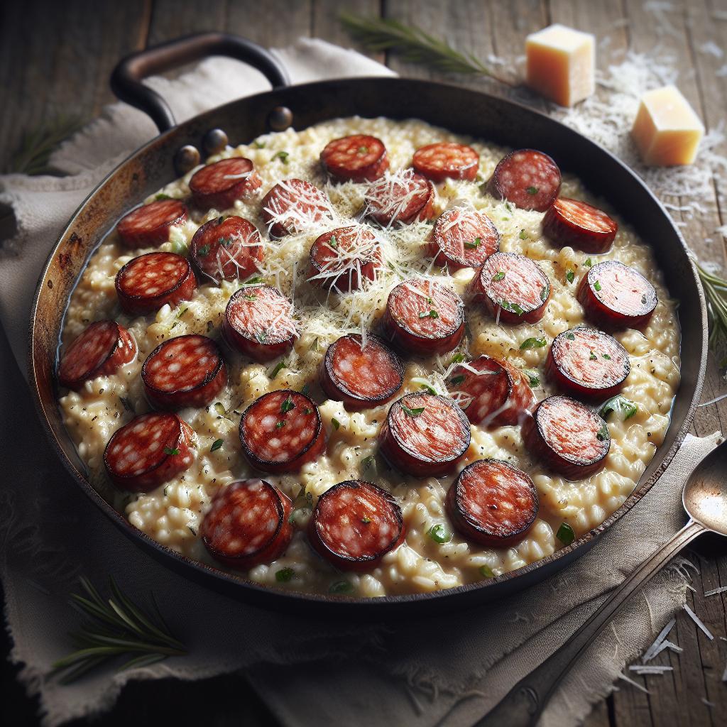 Risotto with sausage