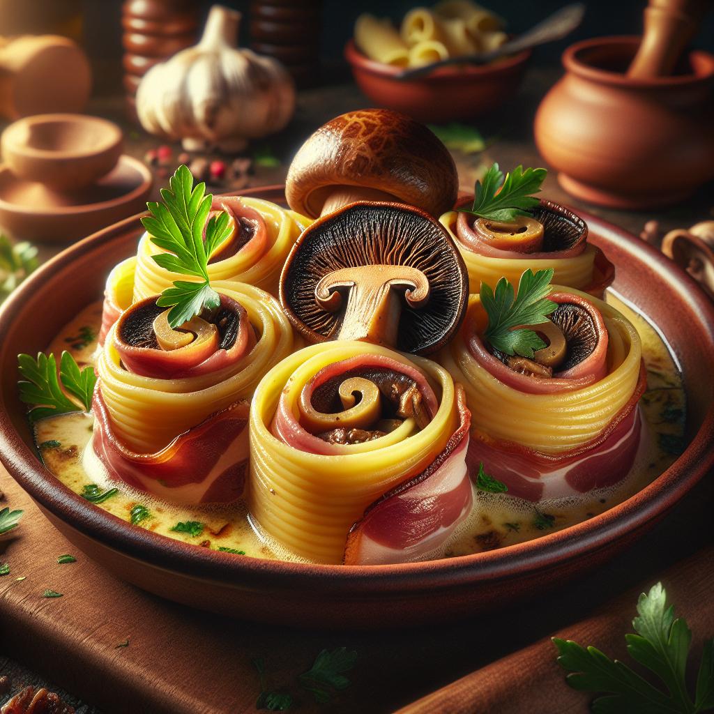 Porcini and Ham Roll