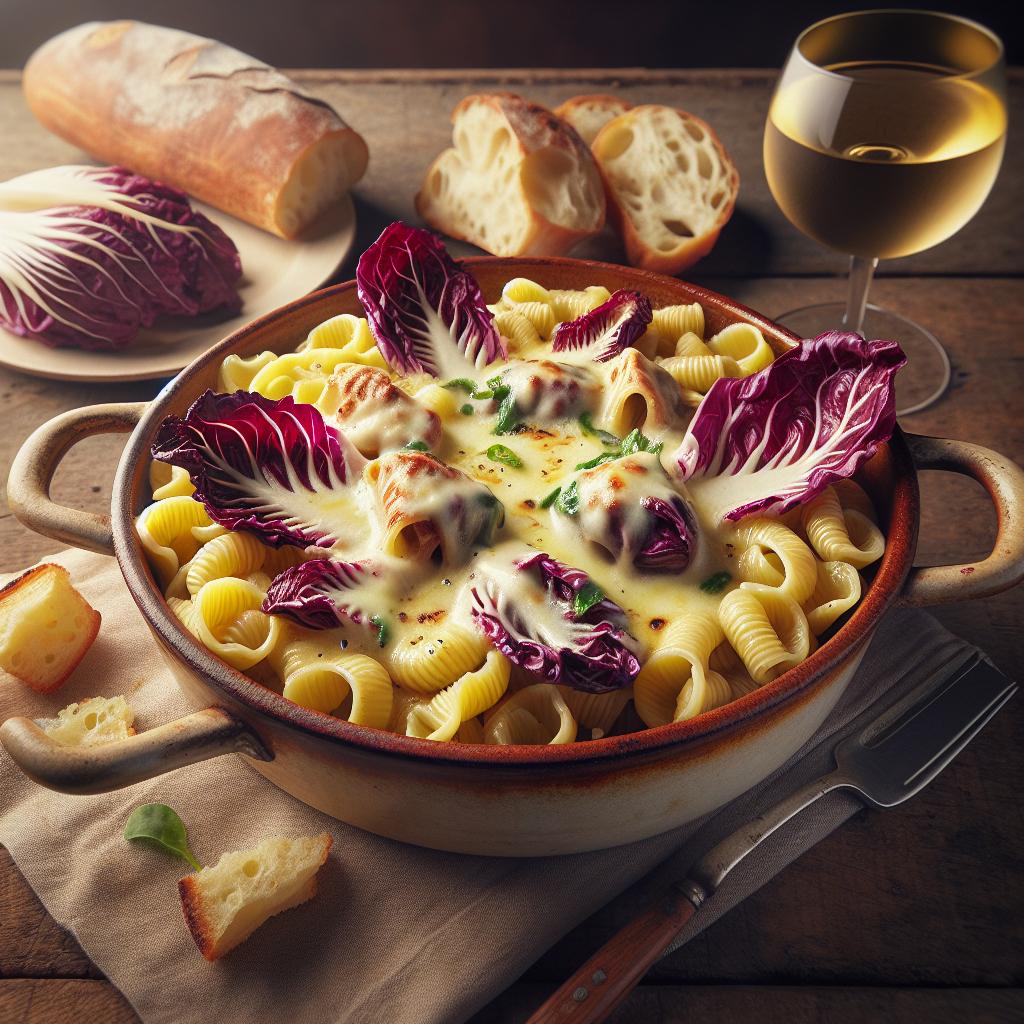 Scialatielli with Radicchio and Montasio Cheese Fondue