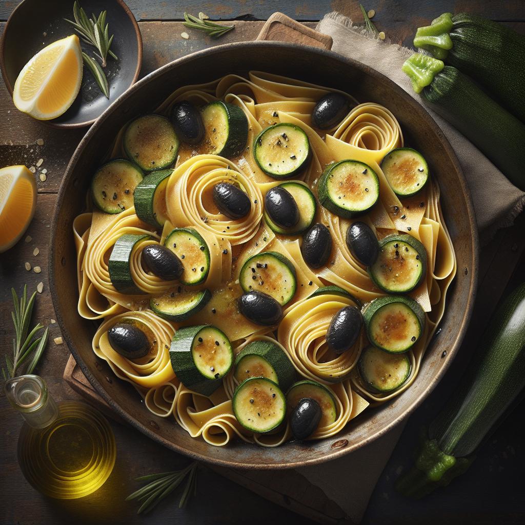 Olive Pastries with Sautéed Zucchini