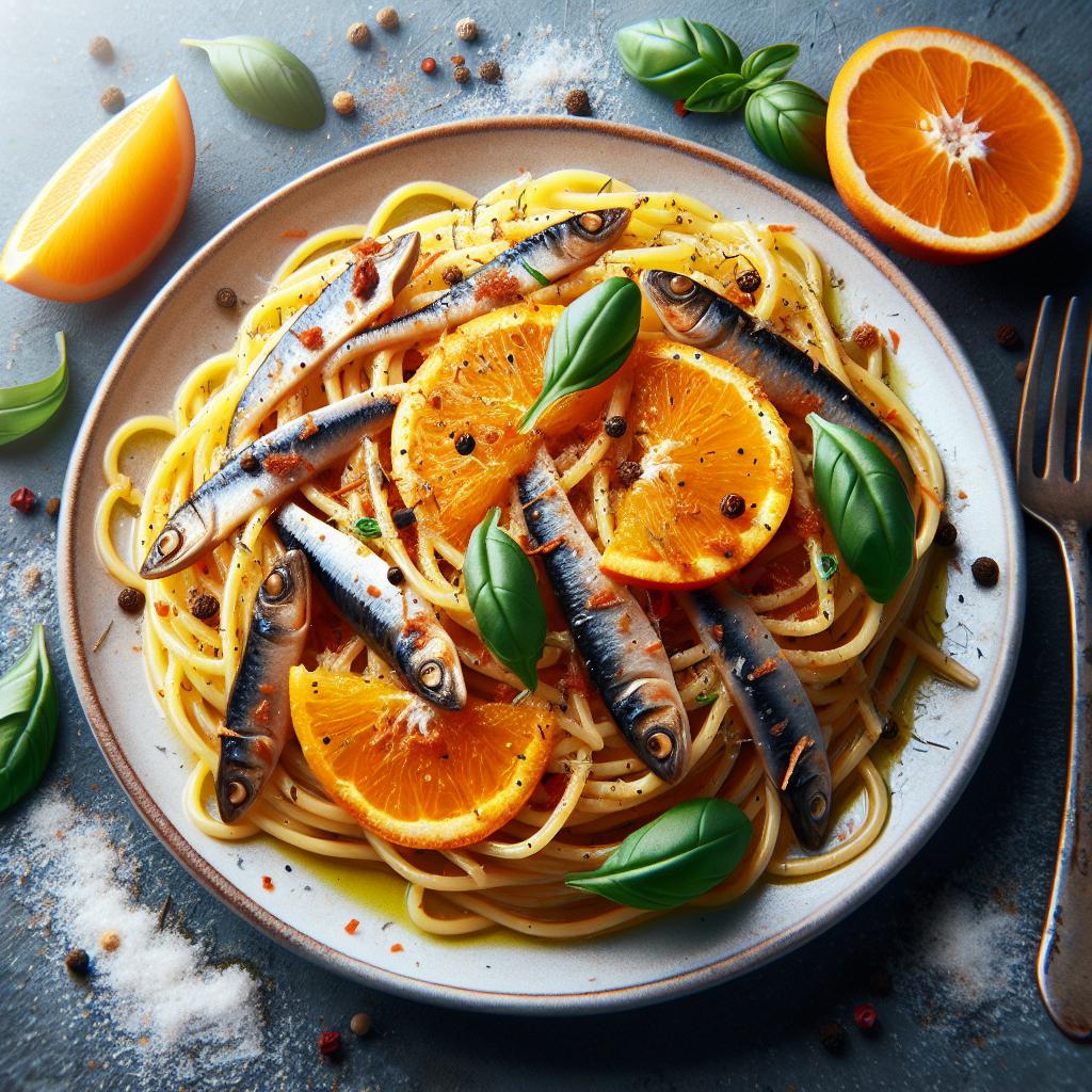 Spaghetti with Orange and Anchovies