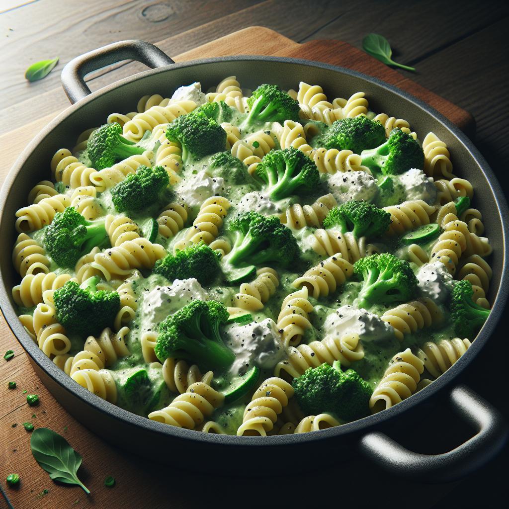 Strozzapreti in Broccoli Tops and Ricotta Cream