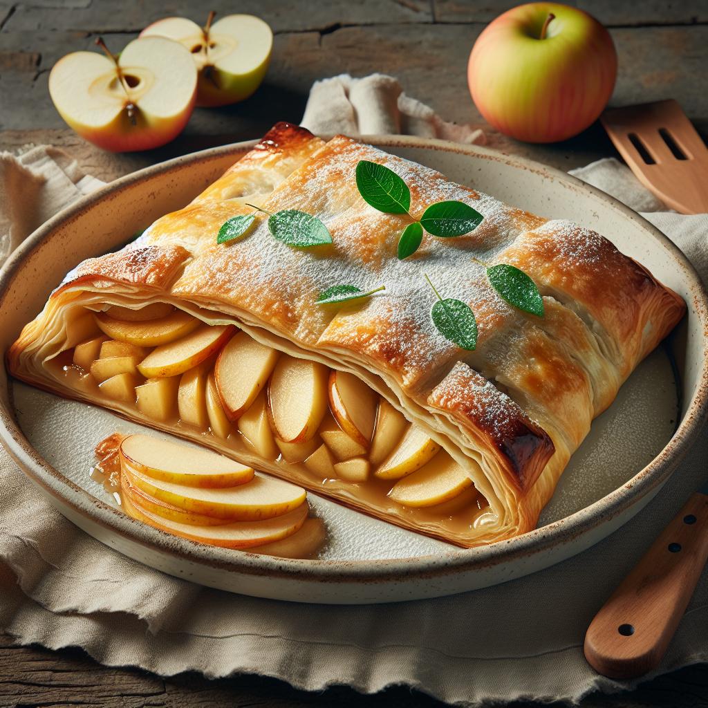 Apple Strudel with Puff Pastry
