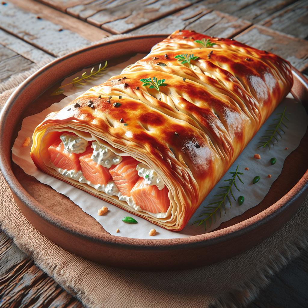 Salmon and Ricotta Strudel