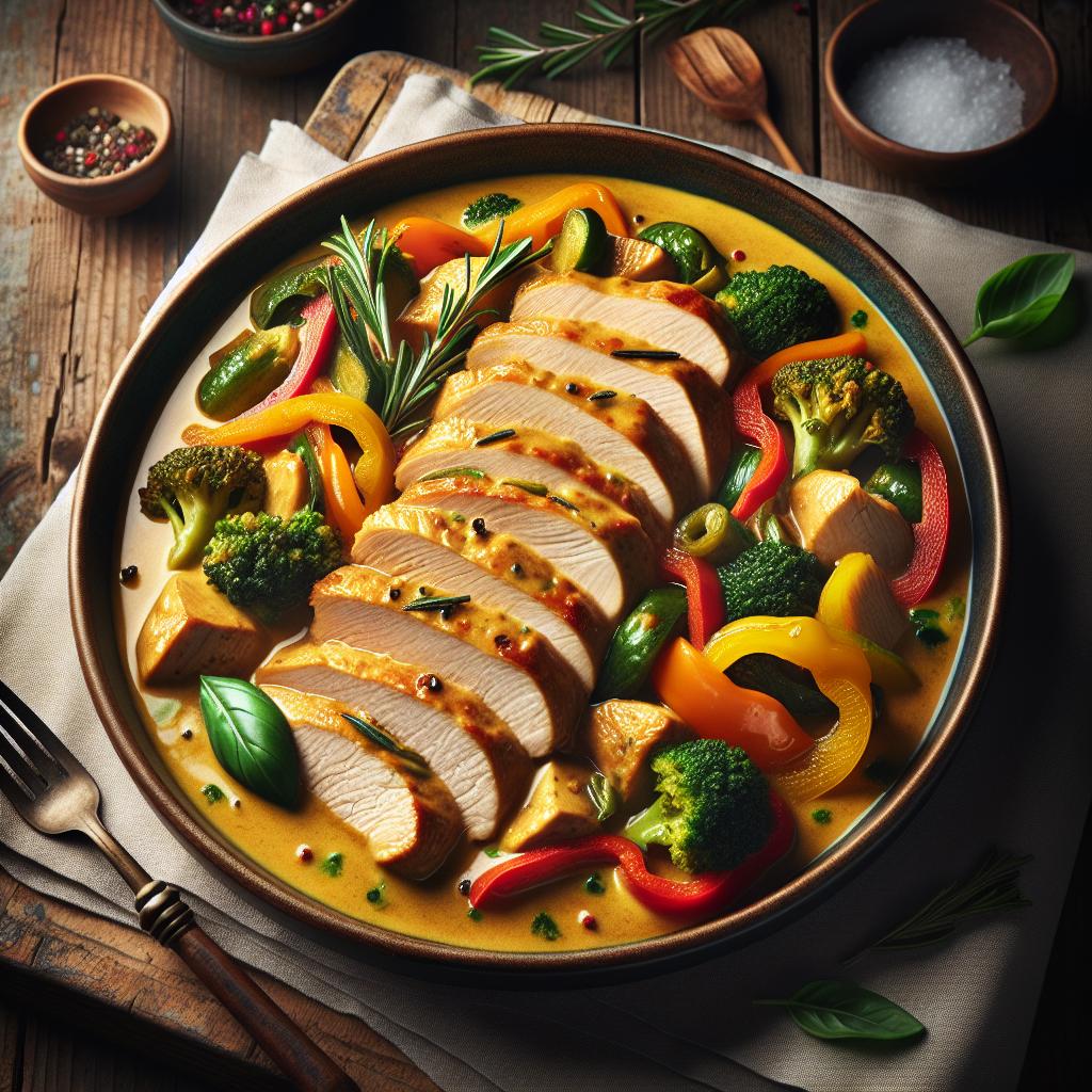 Curry Turkey with Crispy Vegetables