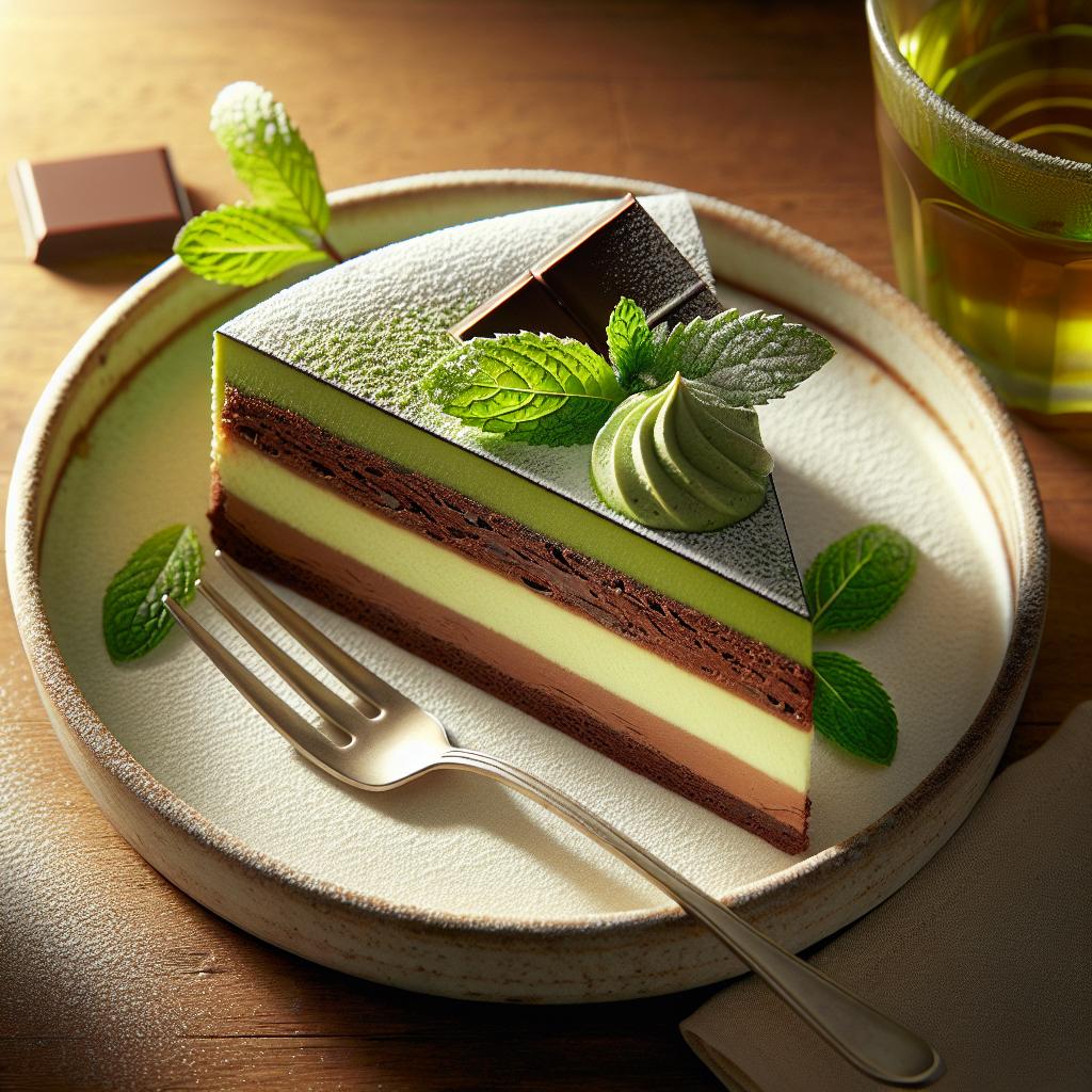 Green Tea Matcha and Chocolate Cake