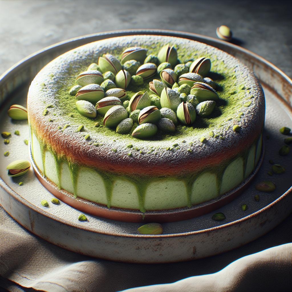 Pistachio Caprese Cake