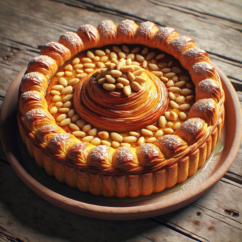 Torta della nonna con pasta sfoglia