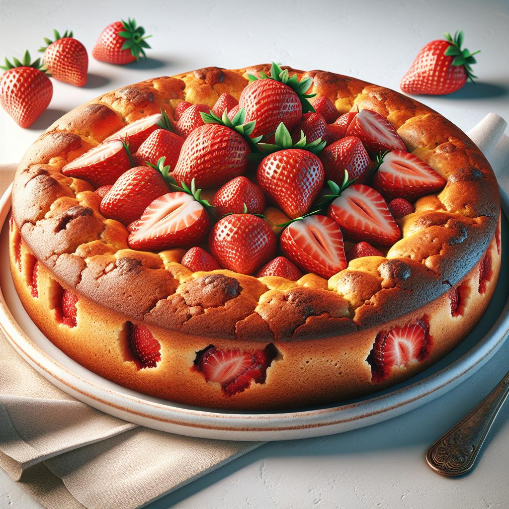Spelt and Strawberry Cake
