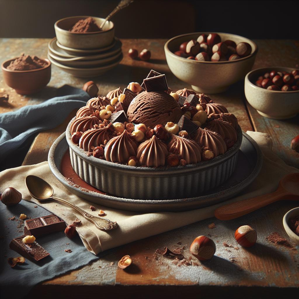 Chocolate and Hazelnut Ice Cream Cake