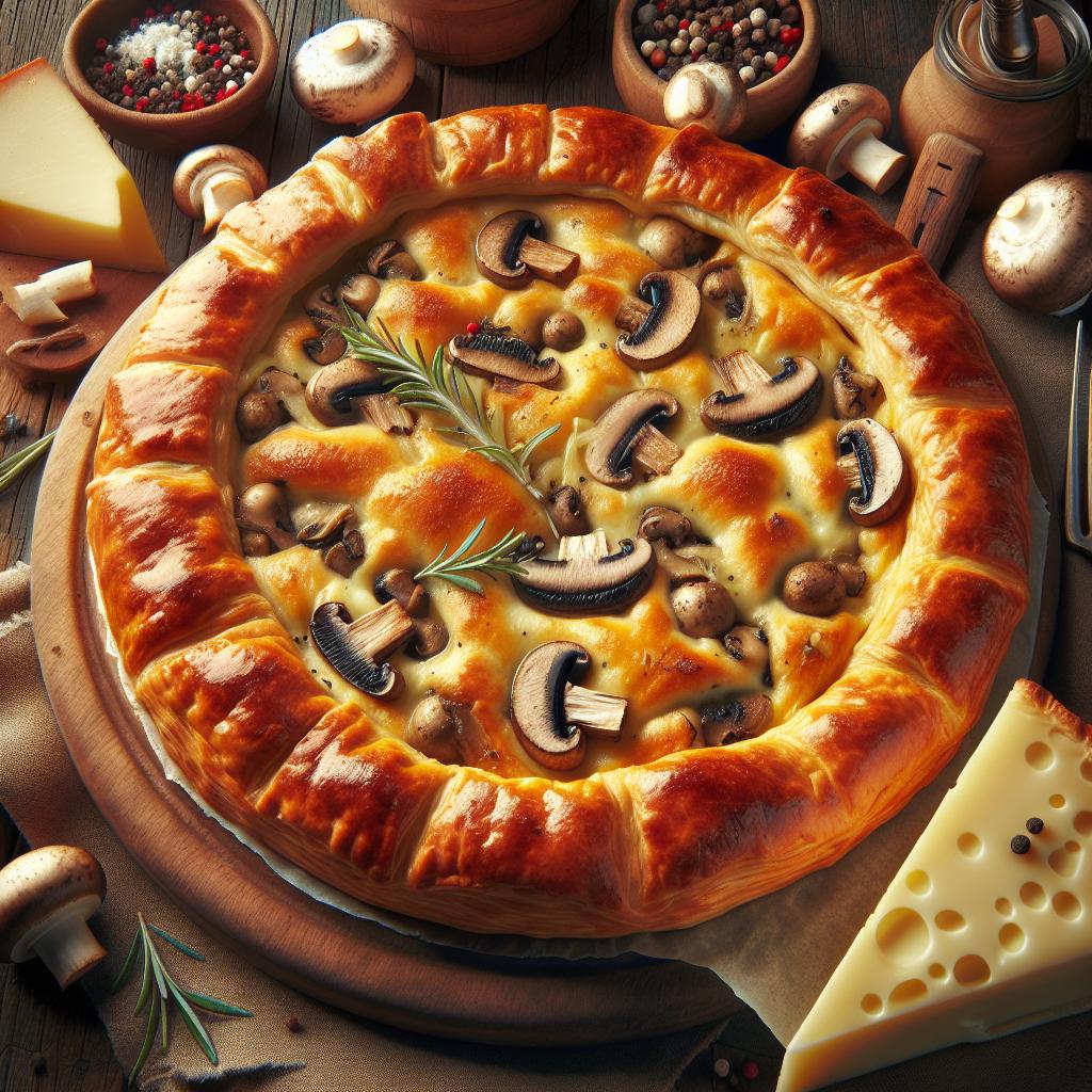 Rustic Mushroom Tart with Robiola