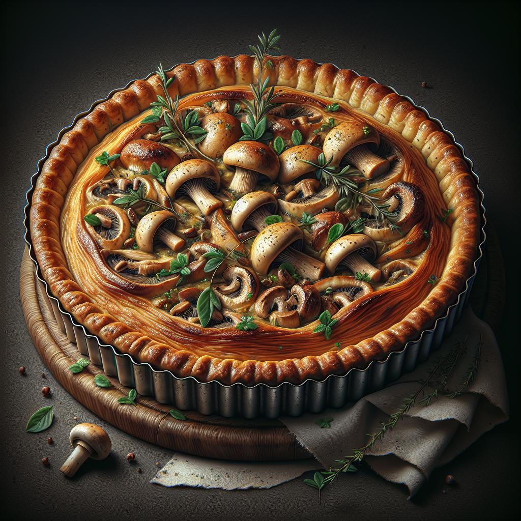 Savory pie with honey fungus